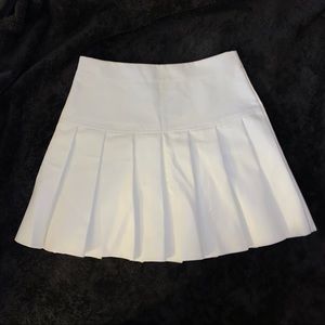 White Leather Skirt